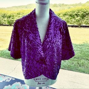 Hilton Hollis Sequin Silk Blend Jacket